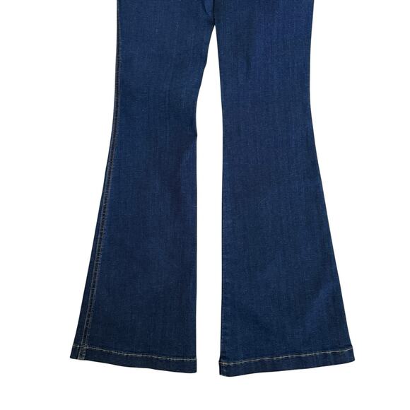 Spanx Flare Leg Jeans Denim Pull On Midnight #20327Q Small Petite 32” Inseam NEW - Picture 7 of 10